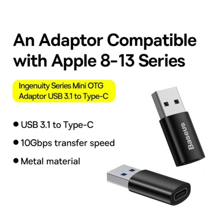 Baseus Ingenuity Series Mini OTG Adaptor USB 3.1 to Type-C