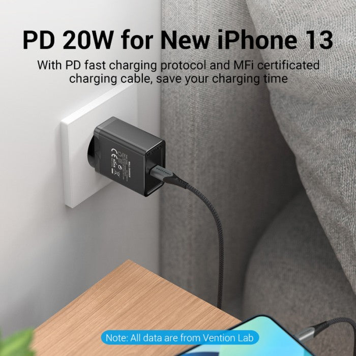 Vention wall Charger  20W PD Fast Charging USB Type C - FAD