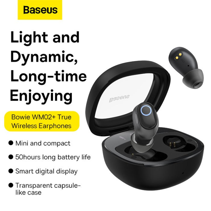 Baseus Bowie WM02 Plus True Wireless Earphones TWS Bluetooth - NGTW280