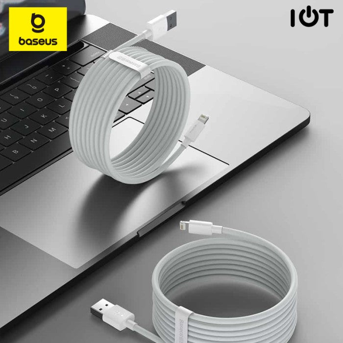 Baseus Simple Wisdom Series Data Cable Kit USB to iP 2.4A 1.5m 2PCS