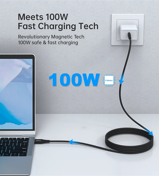 Choetech XCC-1054 Data Cable Charger Magnetic PD 100W USB Type C to C 1.2M