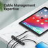 Vention Kabel Manager Organizer Cable Clips Holder For Dekstop 5 Line Ports - KBR
