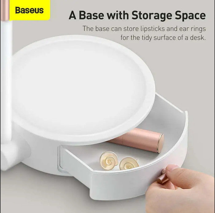 Baseus Smart Light Makeup Mirror with Storage Box White - DGZM-02