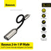 BASEUS 2-in-1 iP Male to iP 3.5mm Female Adapter L56 CALL56