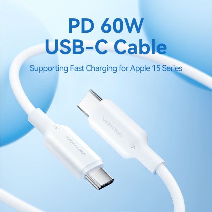 Vention Kabel Charger Type C to Type C 60W PD 3A Fast Charging - TRC