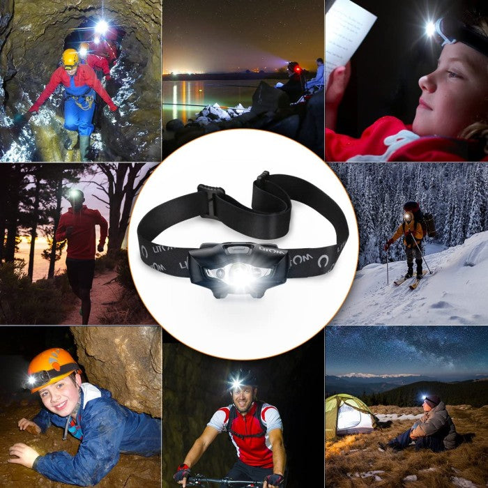 MPOW - Litom LED Headlamp, Super Bright Headlamp Waterproof LHL2