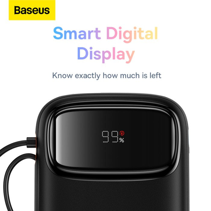 Baseus Qpow2 DualCable Digital Display Power Bank 10000Mah 22.5W