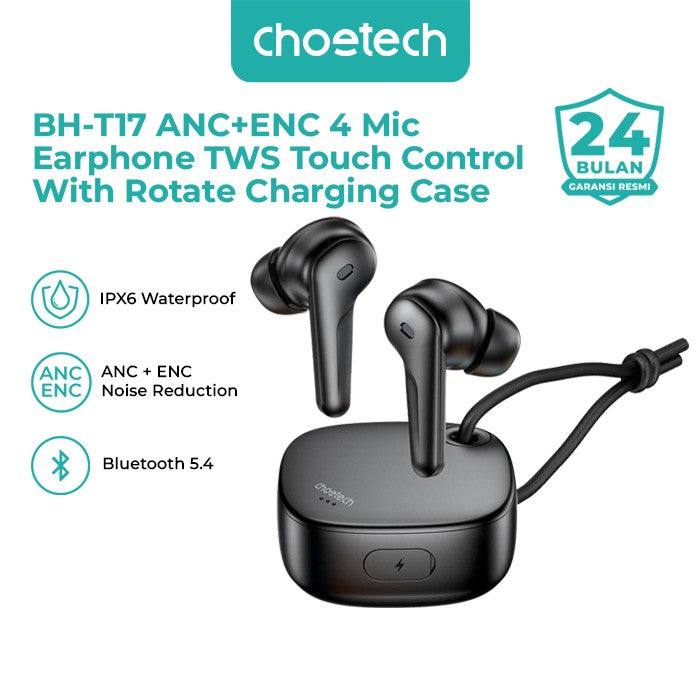 Choetech BH-T17 True Wireless Earbuds ANC+ENC 4 Mic Earphone IPX6