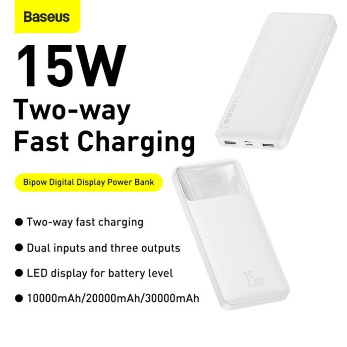 Baseus Bipow Digital Display Powerbank 10000mAh 15W - PPDML-I0