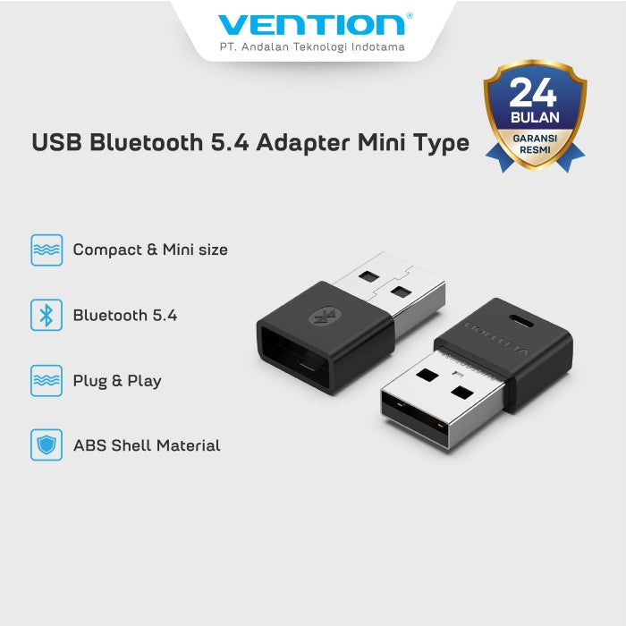 Vention USB Bluetooth 5.4 Adapter Receiver Dongle LED - NAL