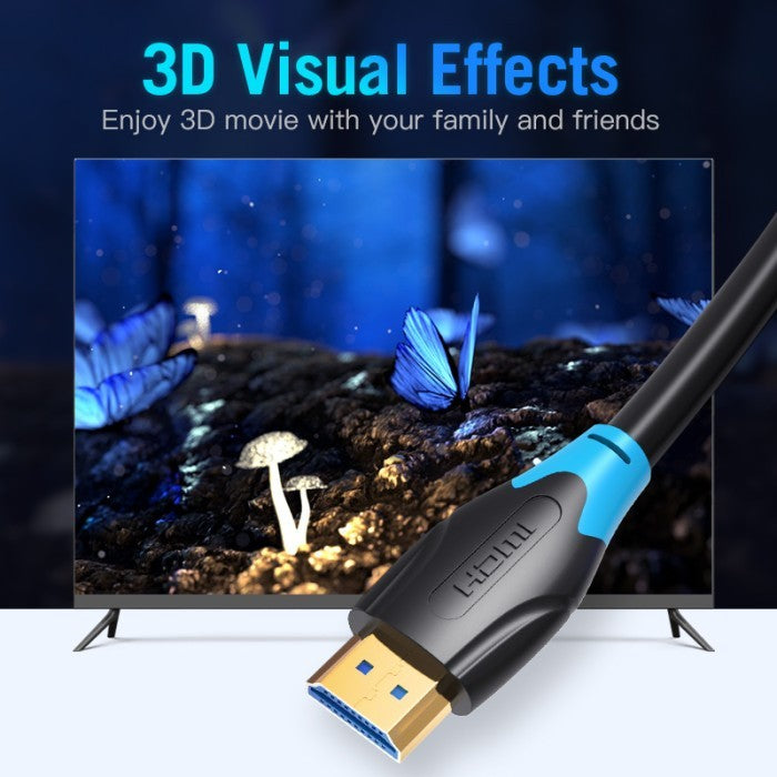 Vention Kabel HDMI 2.0 Cable Male to Male Upgraded Version 3D 4K 60Hz 30Hz 18Gbps 10M 15M - AAG