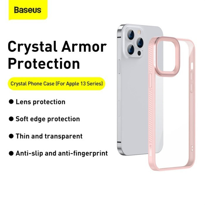 Baseus Crystal Phone Case For iP 13 pro max 2021 Pink