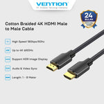 Vention Kabel HDMI 2.0 4K 60Hz Cotton Braided 8M 10M - ALL
