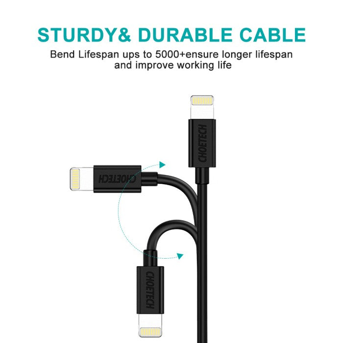 Choetech IP0026 Kabel Charger MFI USB Type A to Lightning 1.2M 120CM
