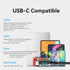 Vention Kabel USB Type C to C Male 5A 480 Mbps 100W Smart LED Display Cable Cotton Braided - TAY