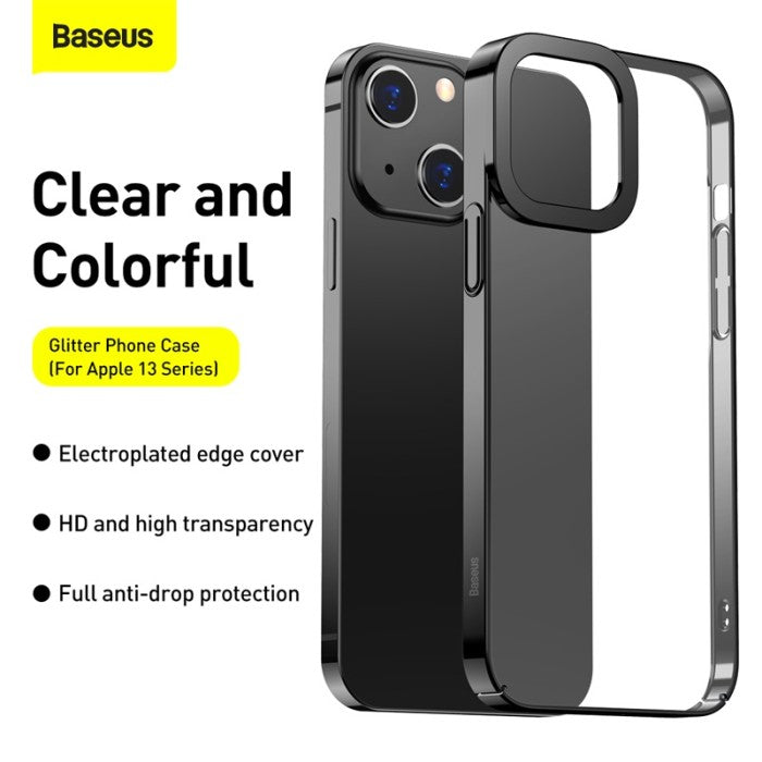 Baseus Glitter Phone Case For iP 13 2021 Black