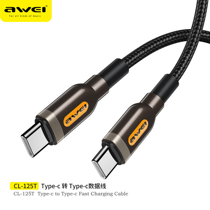 AWEI Type-C to Type-C Fast Charging Data Cable CL-125T