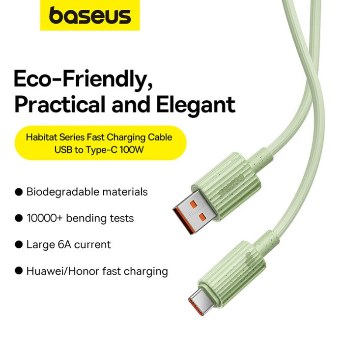 Baseus Kabel Charger Habitat Series USB to Type-C Fast Charging 100W 2m