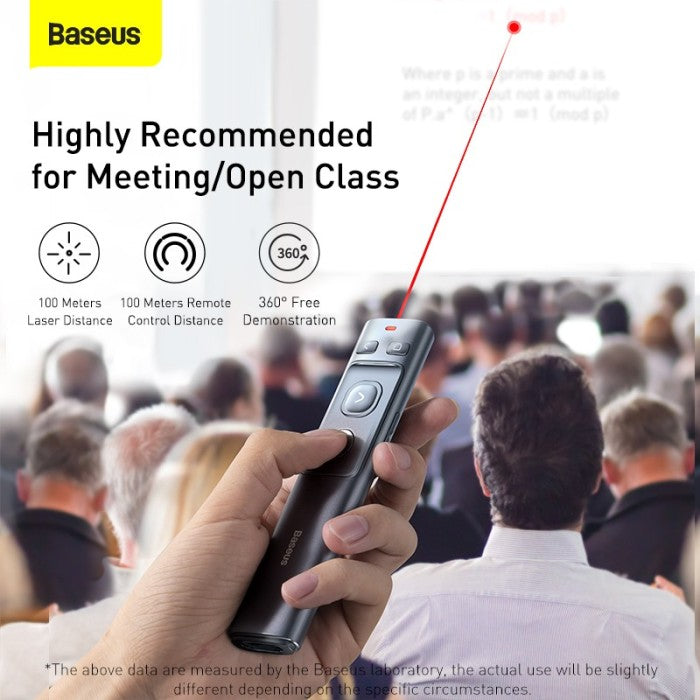 Baseus Orange Dot Wireless Presenter Red Laser Charging - WKCD