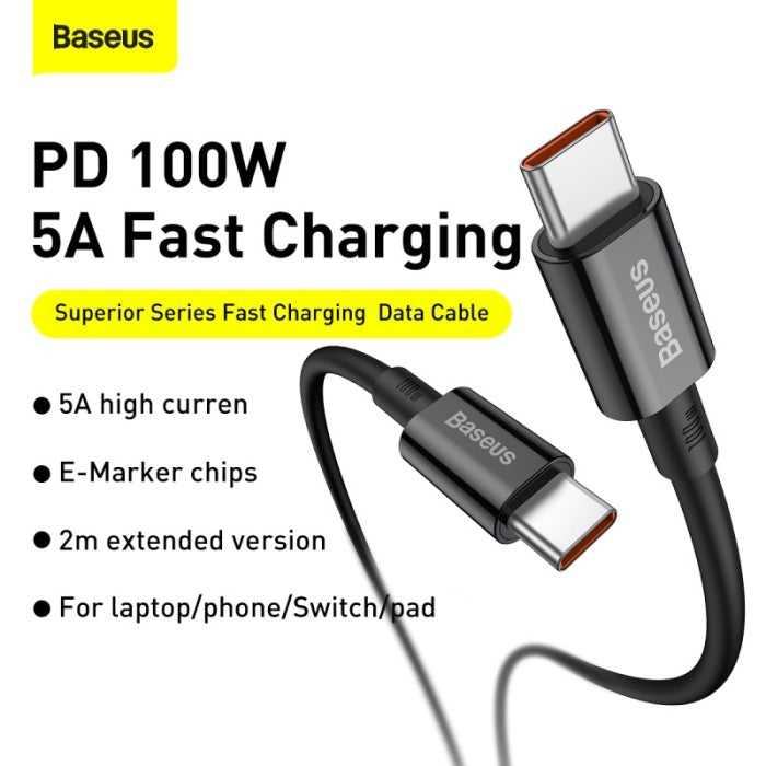 BASEUS Superior Series Fast Charging Data Type-C to Type-C 100W CATYS