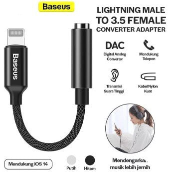 Baseus iPhone Lightning Male to Jack 3.5mm Female Adapter L3.5 - CALL3