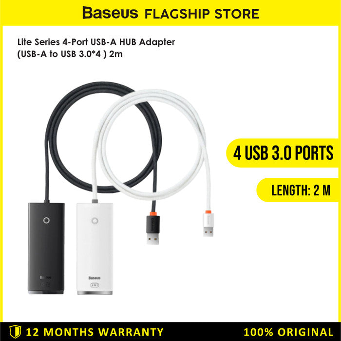 Baseus Lite Series USB Type C HUB to USB 3.0 4IN1 Ports - WKQX03000