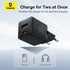 Baseus Palm Kepala Charger USB A + Type C 30W EU