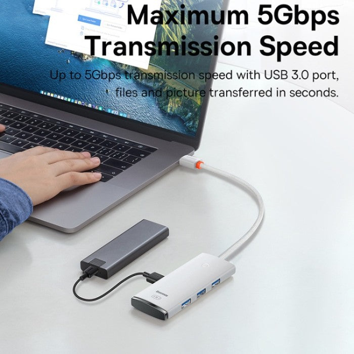 BASEUS Lite Series 4-Port USB-A HUB Adapter WKQX03