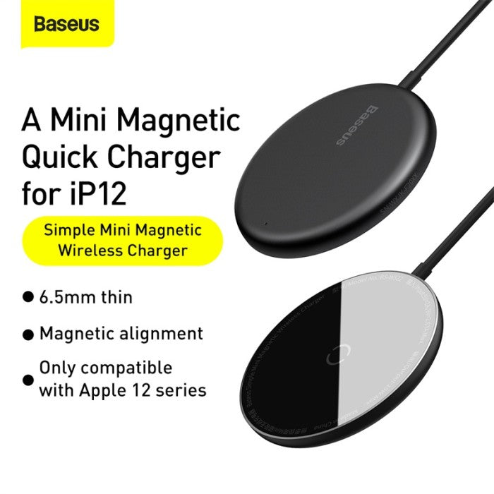 BASEUS Simple Mini Magnetic Wireless Charger - WXJK