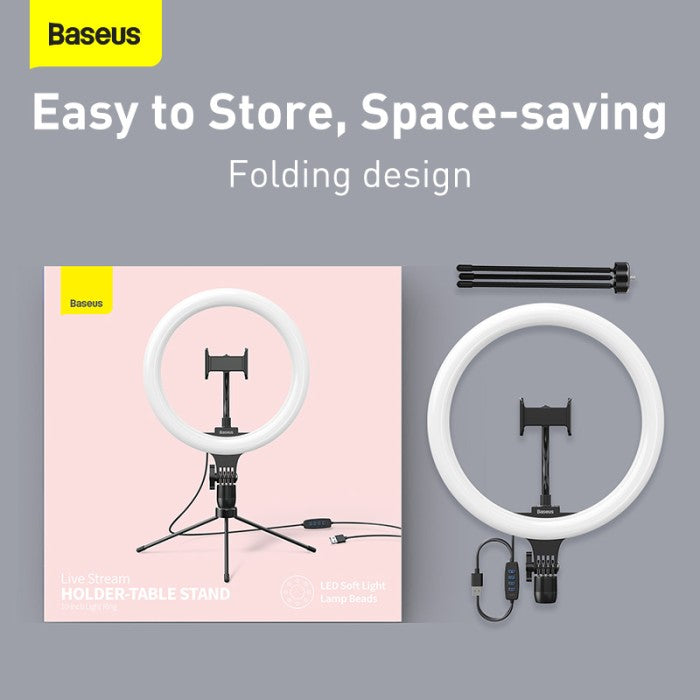 BASEUS Live Stream Holder-table Stand Light Ring - CRZB