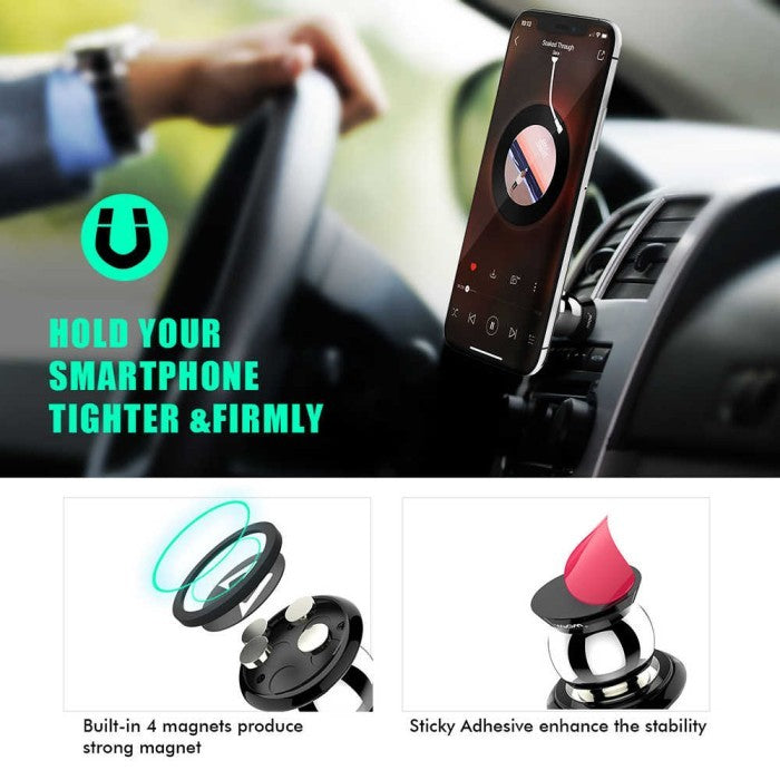 Mpow Car Phone Mount Magnetic Dashboard Mini Phone Holder