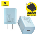 BUNDLING - Baseus Super Si Adaptor Quick Charger 1C 20W CN