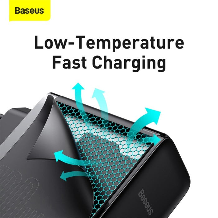 BASEUS GaN2 Charger 1C 100W + Mini White Cable C to C 1.5m - TZCCGAN-L