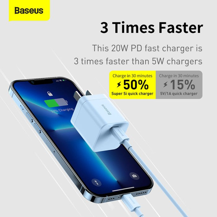 BUNDLING - Baseus (charger only) Super Si Pro Quick Charger 1C 20W CN