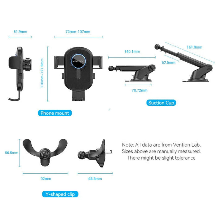 Vention Car Phone Mount With Suction Cup Holder - KCV