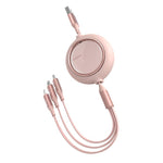 BASEUS Bright Mirror 1for3 Retractabl USB to M L C 3.5A 1.2M CAMLT-MJ