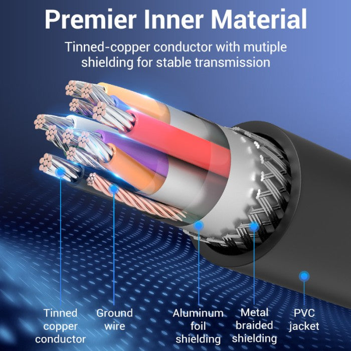 Vention Kabel Data Hardisk Eksternal USB 3.0 A Male to MICRO B Cable Power Supply - CQP