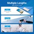 Vention Kabel USB 2.0  Male Type C to Type C Dual Right Angle 5A 100W PD 480 Mbps For Samsung Huawei Xiomi Aluminum Alloy 1M 2M - TAN