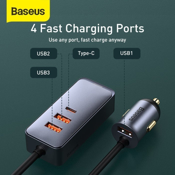 BASEUS Car Charger Fast Charging 120W 3U+1C PPS Multi-port CCBT-B