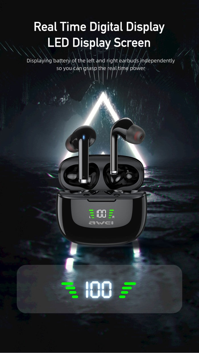 Awei True Wireless ANC Function Earbuds with Charging Case TA8