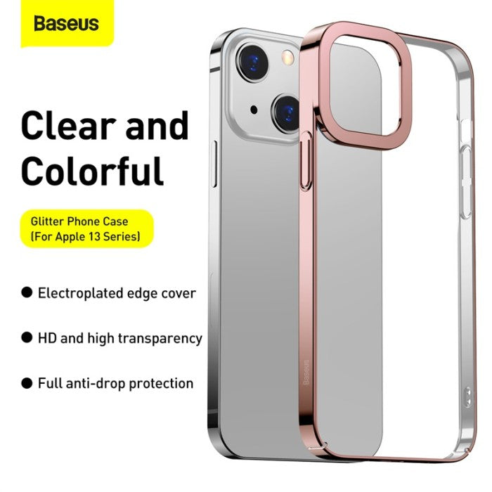 Baseus Glitter Phone Case For iP 13 2021 - Pink