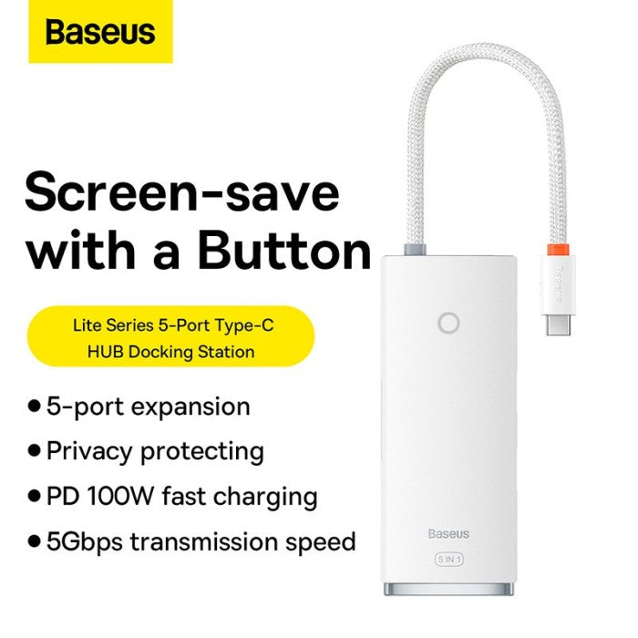 Baseus Lite Series 5-Port Type-C HUB Docking Station