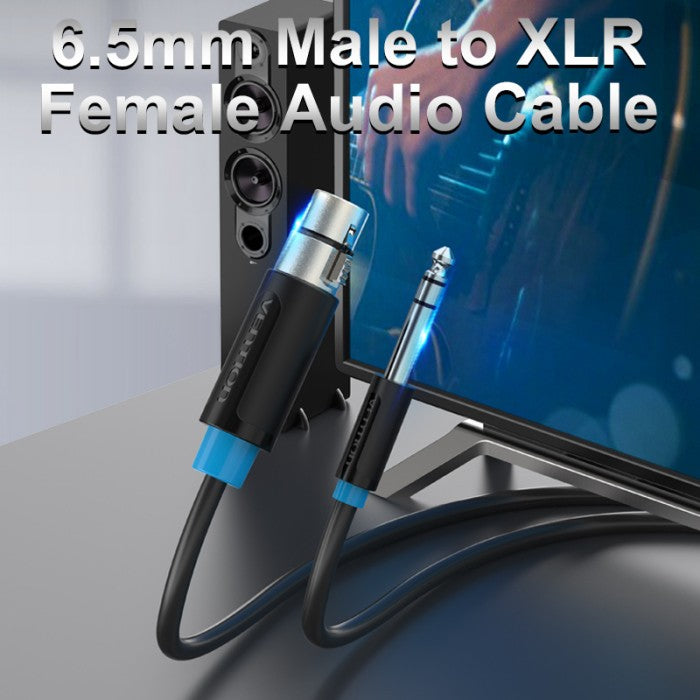Vention Kabel Audio AUX 6.5mm TRS Male To XLR Female Jack Audio Cable 1M 2M 3M 5M - BBE