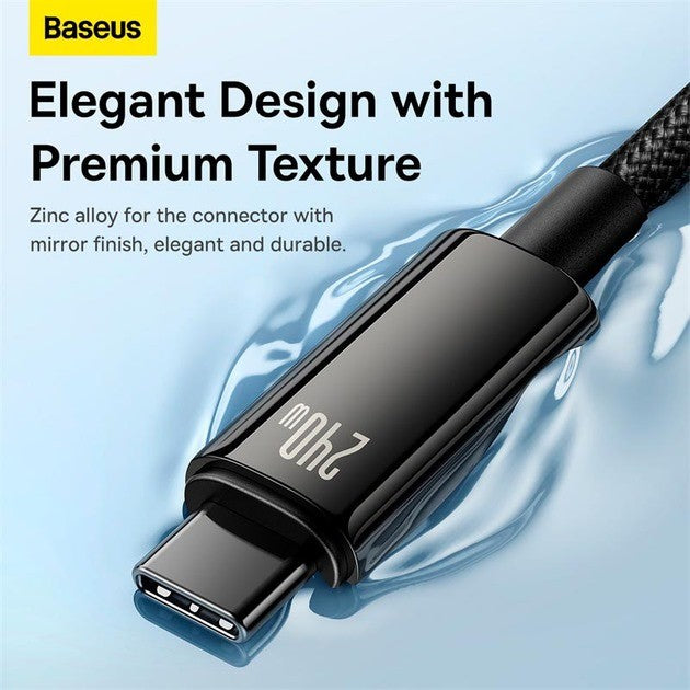 Baseus Tungsten Gold Fast Charging Data Cable Type-C to Type-C 240W 2M