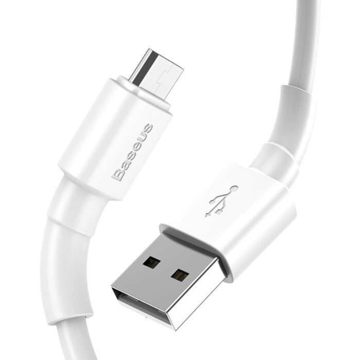 BASEUS Mini White Cable USB For Micro 2.4A 1m CAMSW