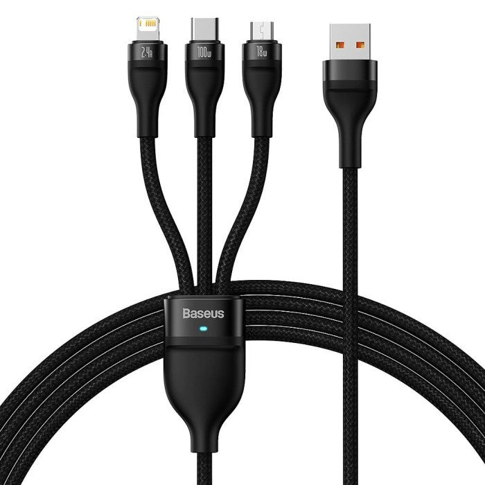 BASEUS Kabel 1for3 Flash Series II Fast Charging Data 100w-CASS03000