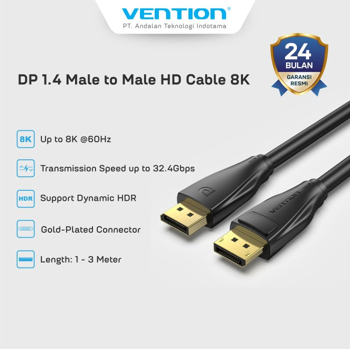 Vention Kabel Display Port High-Performance 8K DP 1.4 Cable UHD HDR 1080P - HCD