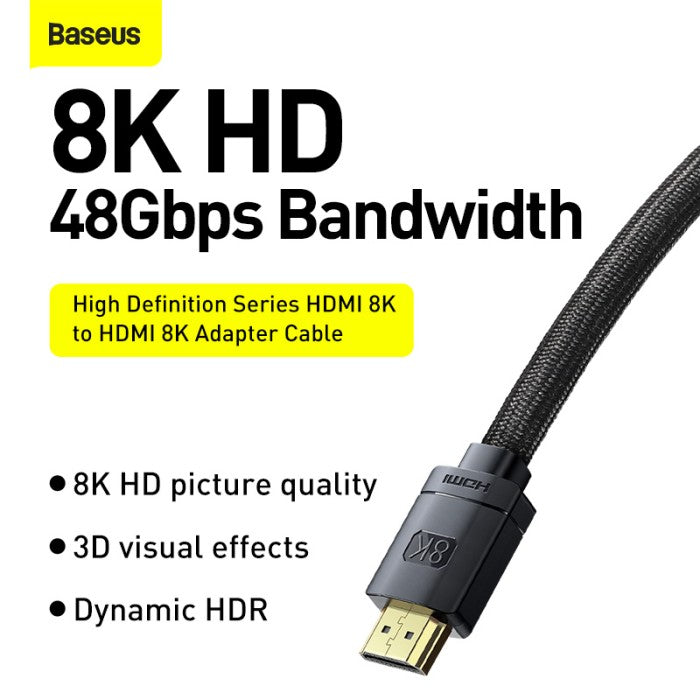 BASEUS High Definition Series HDMI 8K to Adapter Cable 1M - CAKGQ-J