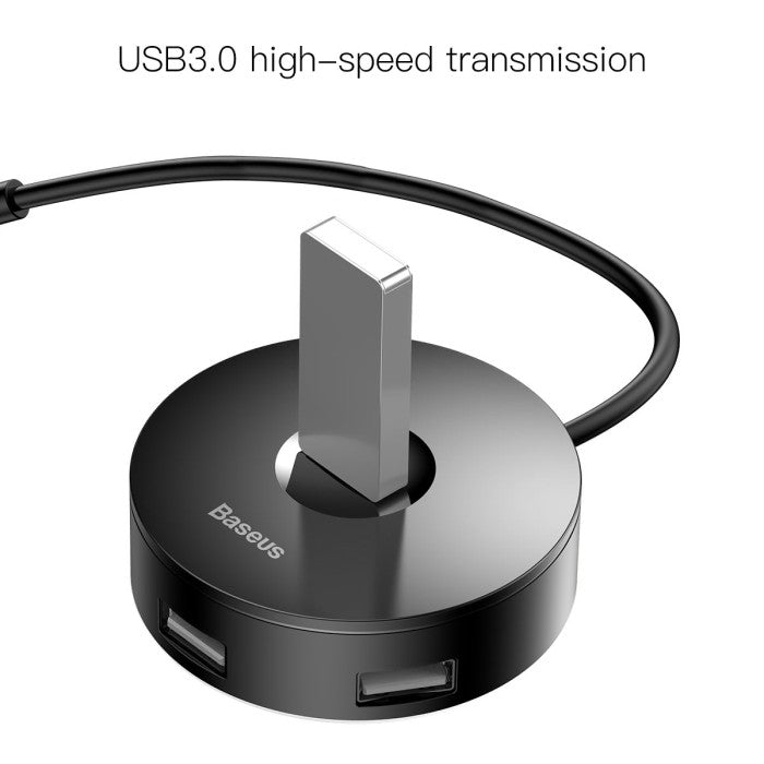 BASEUS round box HUB adapter (USB3.0 to USB3.0*1+USB2.0*3) 1m CAHUB-U