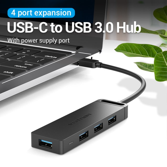 Vention Hub Type C 4 Port USB 3.0 With Power Supply - TGK